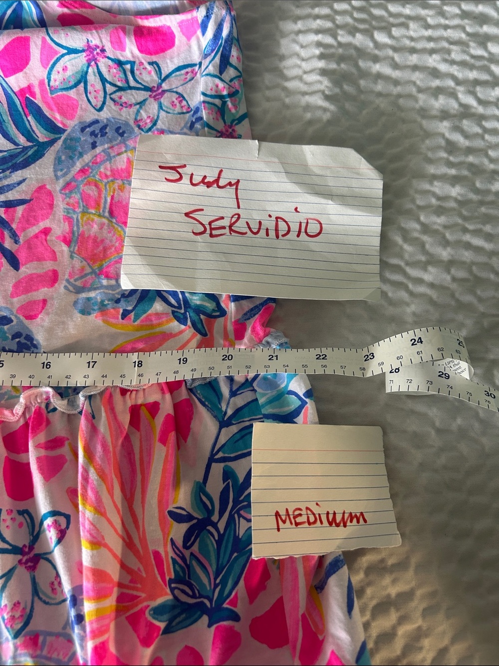 Lilly Pulitzer Pink & Blue Tropical Tiered Sundress - Picture 4 of 5